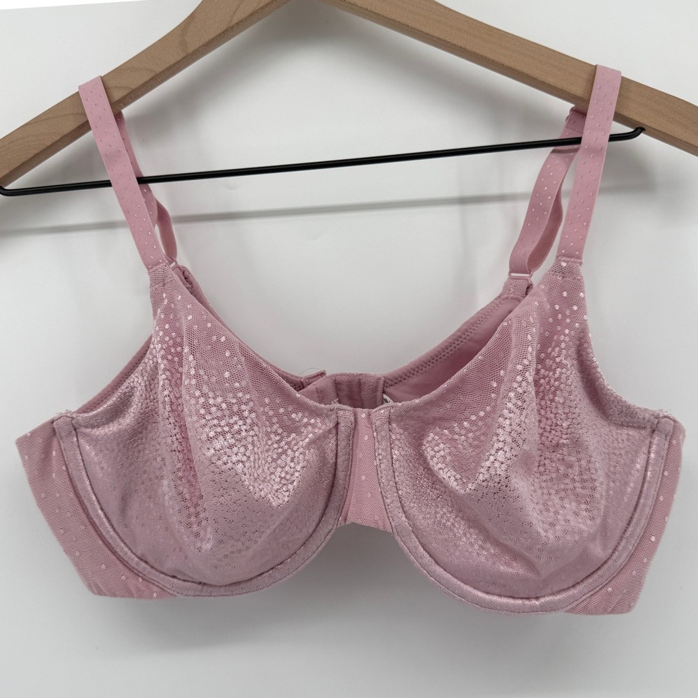 Wacoal‎ 855303 Back Appeal Underwire Bra Pink 36C Seamless Full Coverage